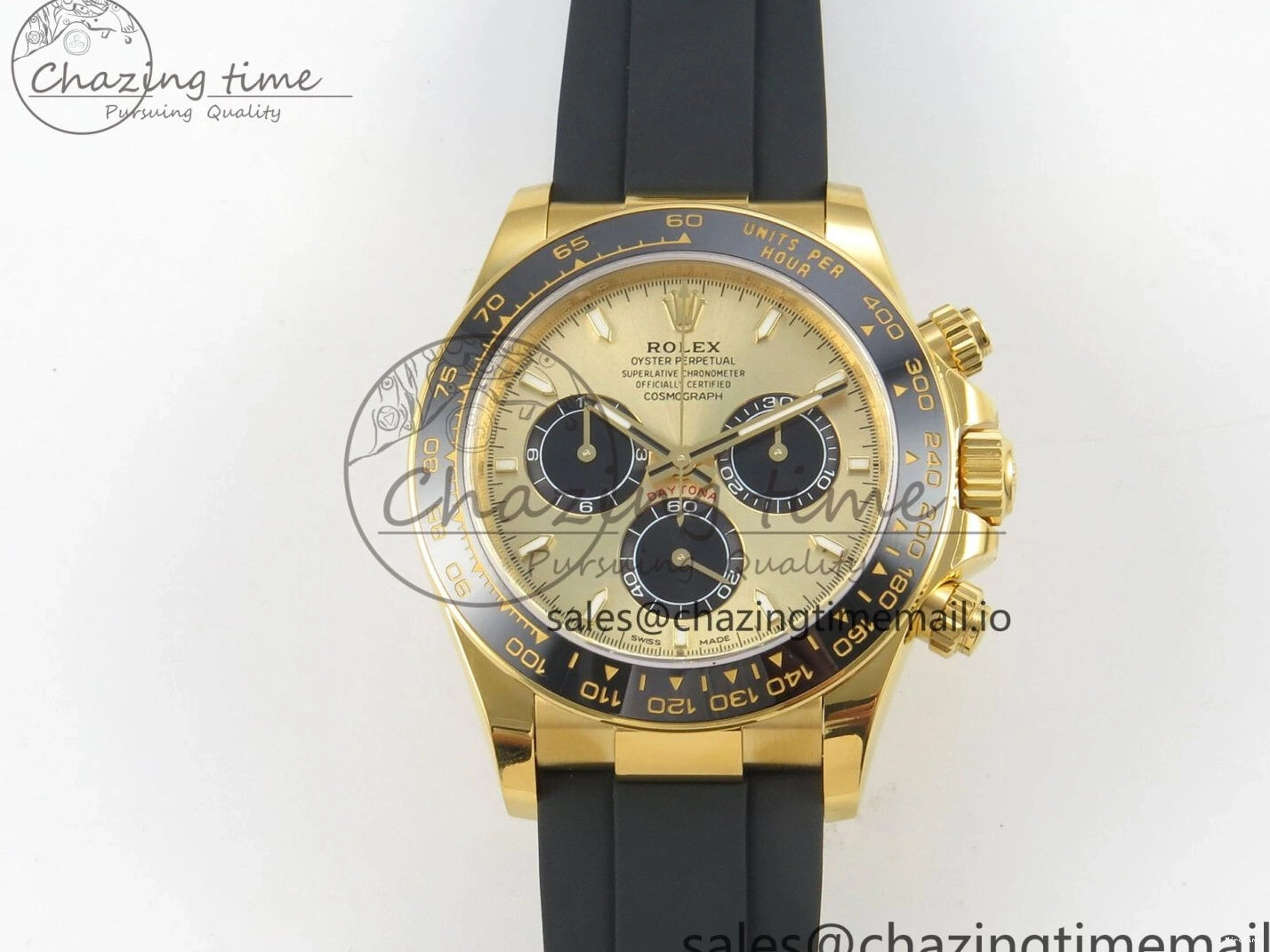 MiroTime 0524 Daytona 126518 VSF 1:1 Best Edition YG Black Dial on Oysterflex Strap VS4131 V2 (Weighted) Refined 329